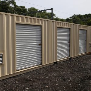 6ft Wide x 7ft 4in Tall Roll Door in High Cube Container Side