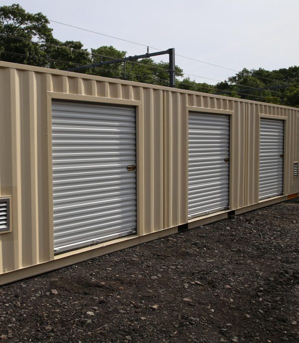 6ft Wide x 7ft 4in Tall Roll Door in High Cube Container Side