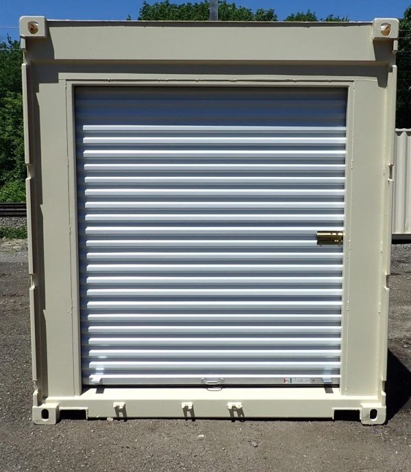 6ft Wide x 6ft 4in Tall Roll Door in Container End Replacing Stock Doors