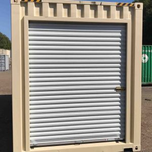 6ft Wide x 7ft 4in Tall Roll Door in High Cube Container End