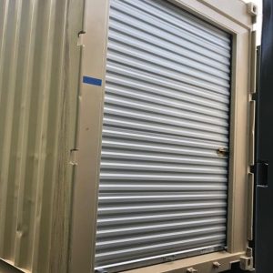 6ft Wide x 7ft 4in Tall Roll Door in High Cube Container End Replacing Stock Doors