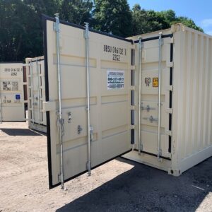 20ft Open Side Shipping Container Standard Height Wind and Watertight New Beige
