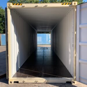 40ft High Cube Double Door Shipping Container Wind And Watertight Beige