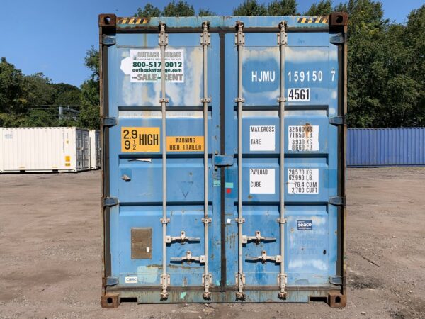 40ft Used High Cube Shipping Container Wind And Watertight Blue - Image 3