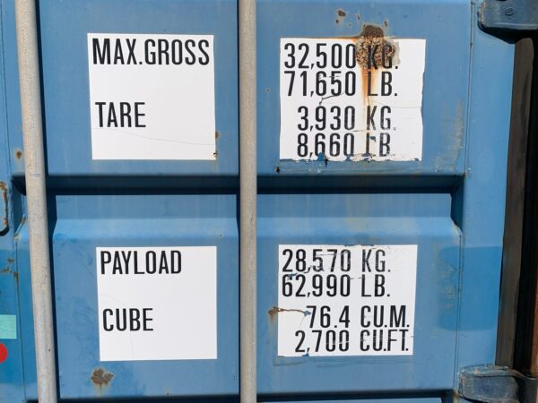 40ft Used High Cube Shipping Container Wind And Watertight Blue - Image 5