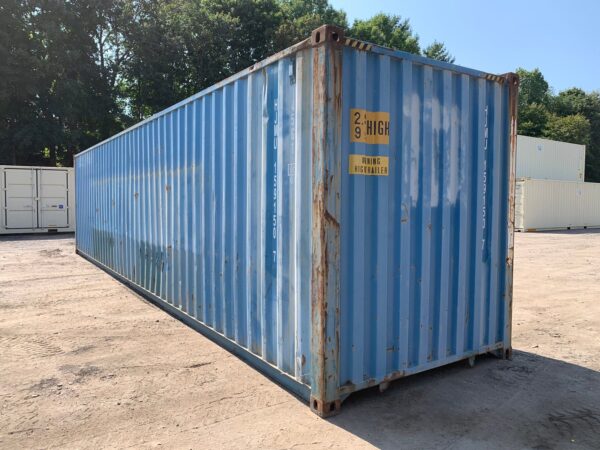 40ft Used High Cube Shipping Container Wind And Watertight Blue - Image 8
