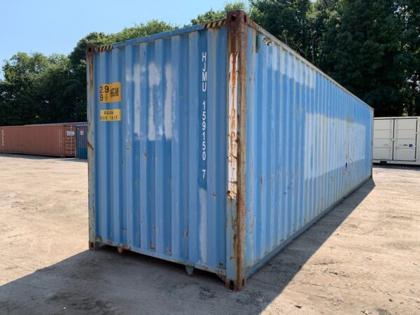 40ft Used High Cube Shipping Container Wind And Watertight Blue - Image 10
