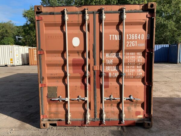20ft Used Shipping Container Wind And Watertight Red - Image 3