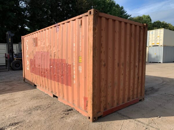 20ft Used Shipping Container Wind And Watertight Red - Image 8