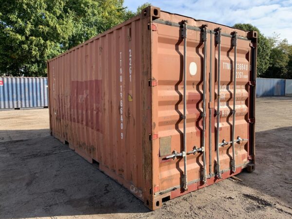 20ft Used Shipping Container Wind And Watertight Red - Image 12