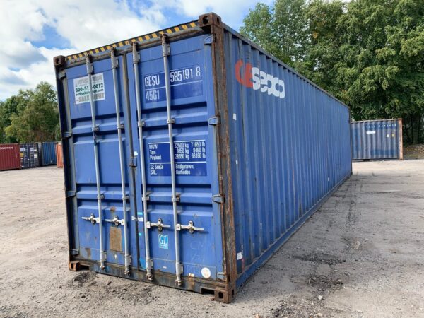 40ft As Is High Cube Shipping Container Blue - Image 6