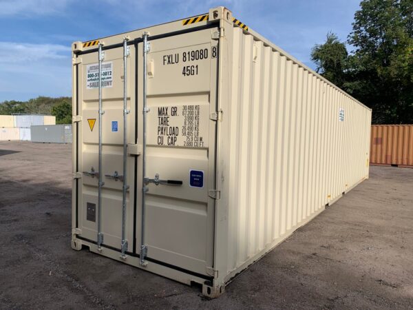 40ft New High Cube Double Door Shipping Container Wind And Watertight Beige - Image 8