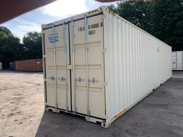 40ft New High Cube Double Door Shipping Container Wind And Watertight Beige - Image 12