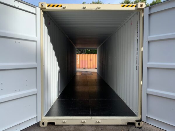 40ft New High Cube Double Door Shipping Container Wind And Watertight Beige