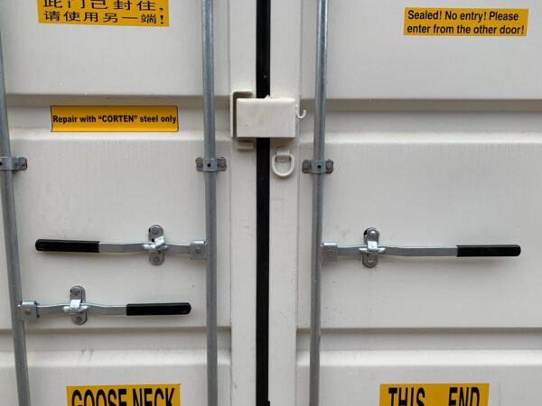 24ft New High Cube Shipping Container Wind And Watertight White - Image 4
