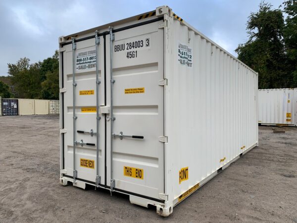 24ft New High Cube Shipping Container Wind And Watertight White - Image 7