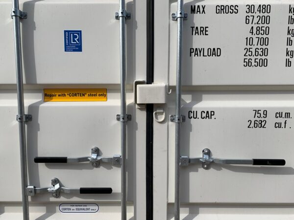 16ft New High Cube Shipping Container Wind And Watertight White - Image 4