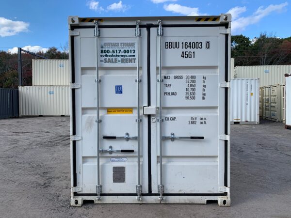 High Cube Shipping Storage Container Wind and Watertight White - Image 3