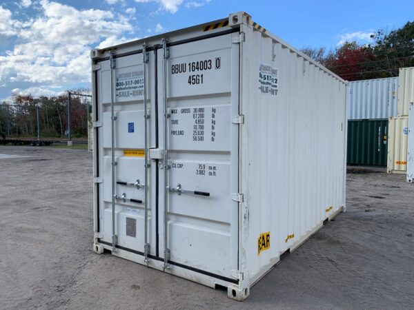 High Cube Shipping Storage Container Wind and Watertight White - Image 9