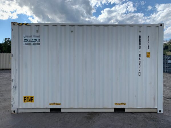 High Cube Shipping Storage Container Wind and Watertight White
