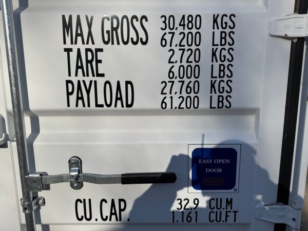 10ft New Standard Height Shipping Storage Container Wind And Watertight White - Image 8