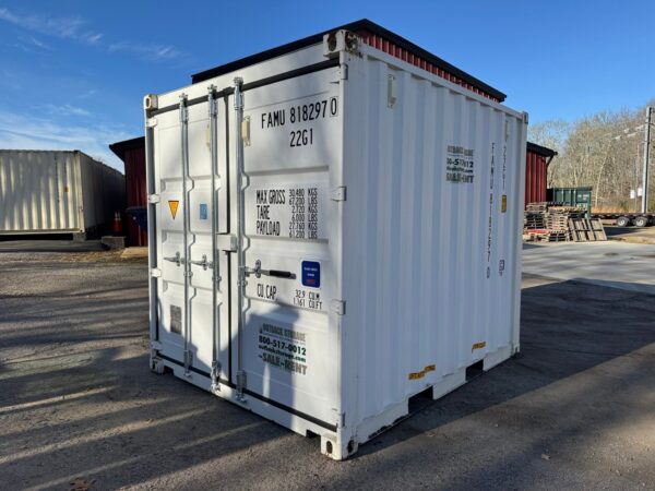 10ft New Standard Height Shipping Storage Container Wind And Watertight White - Image 11