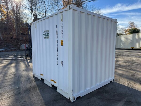 10ft New Standard Height Shipping Storage Container Wind And Watertight White - Image 13