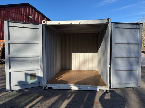 10ft New Standard Height Shipping Storage Container Wind And Watertight White - Image 18