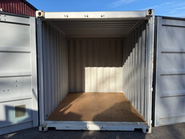 10ft New Standard Height Shipping Storage Container Wind And Watertight White - Image 19