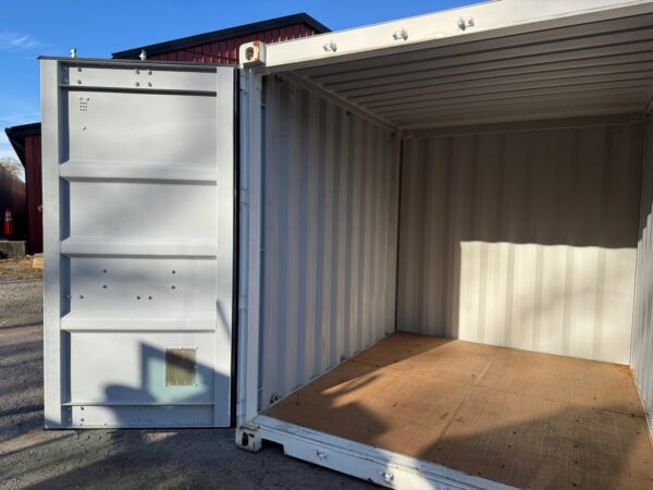 10ft New Standard Height Shipping Storage Container Wind And Watertight White - Image 20
