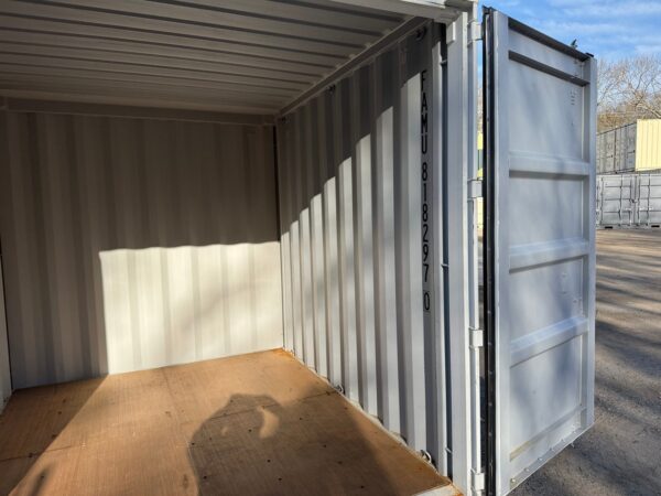 10ft New Standard Height Shipping Storage Container Wind And Watertight White - Image 21