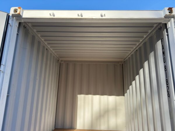 10ft New Standard Height Shipping Storage Container Wind And Watertight White - Image 22