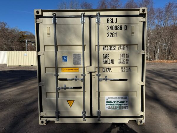 20ft New Double Door Shipping Storage Container Wind And Watertight Beige - Image 3