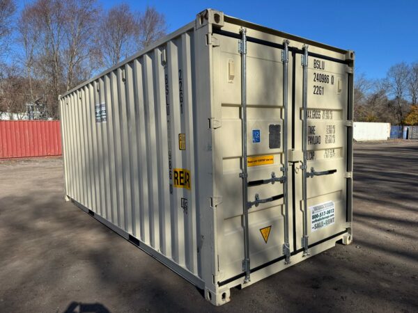20ft New Double Door Shipping Storage Container Wind And Watertight Beige - Image 15