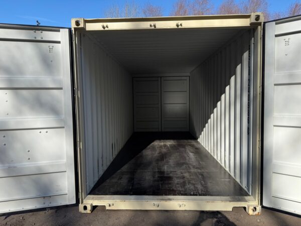 20ft New Double Door Shipping Storage Container Wind And Watertight Beige - Image 17