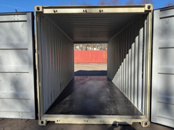 20ft New Double Door Shipping Storage Container Wind And Watertight Beige - Image 28