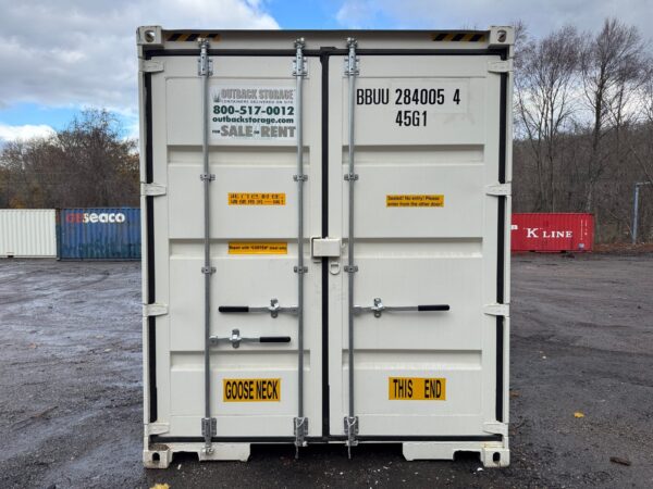 24ft New High Cube Shipping Storage Container Wind And Watertight White - Image 3