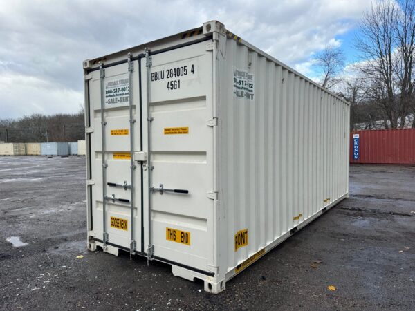 24ft New High Cube Shipping Storage Container Wind And Watertight White - Image 7