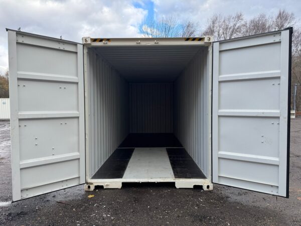 24ft New High Cube Shipping Storage Container Wind And Watertight White - Image 14