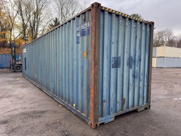 40ft As Is High Cube Shipping Storage Container Blue - Image 7