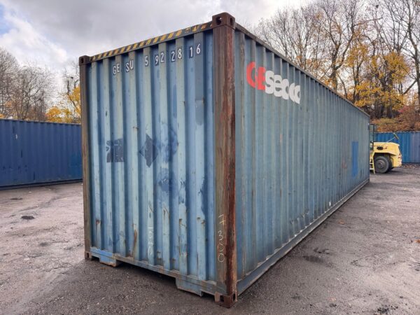 40ft As Is High Cube Shipping Storage Container Blue - Image 9