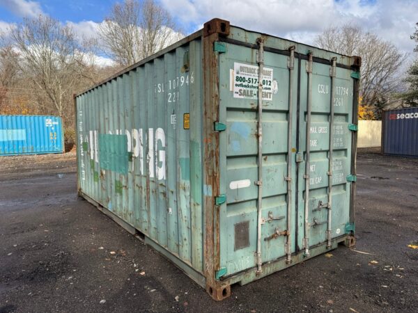 20Ft Used Shipping Storage Container Wind And Watertight Green - Image 12