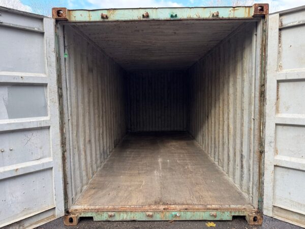 20Ft Used Shipping Storage Container Wind And Watertight Green - Image 14