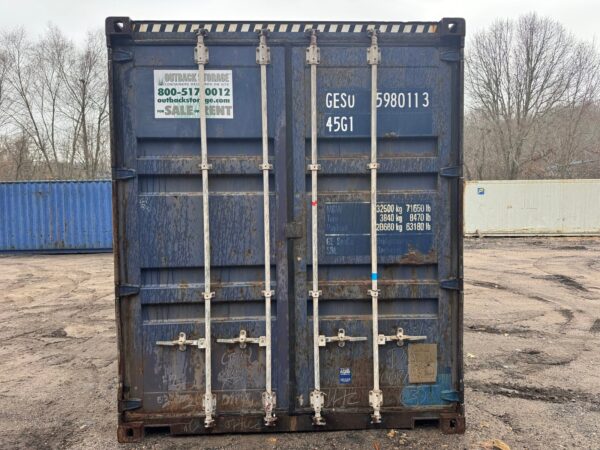 40ft Used High Cube Shipping Storage Container Wind And Watertight Blue - Image 2