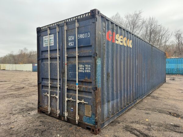 40ft Used High Cube Shipping Storage Container Wind And Watertight Blue