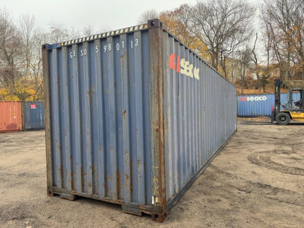 40ft Used High Cube Shipping Storage Container Wind And Watertight Blue - Image 8