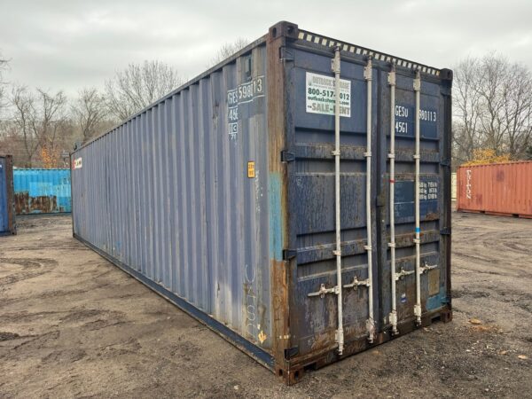 40ft Used High Cube Shipping Storage Container Wind And Watertight Blue - Image 10