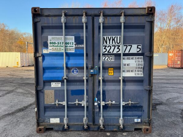 20ft Used Shipping Storage Container Wind And Watertight Blue - Image 3