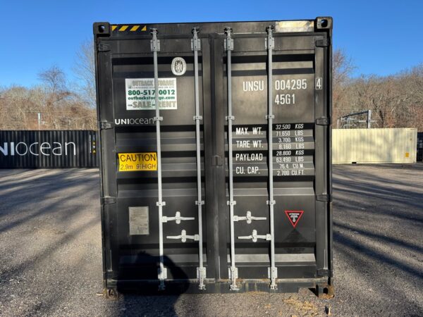 40ft Gently Used 2021 High Cube Shipping Storage Container Wind And Watertight Black - Image 26