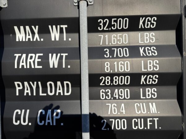 40ft Gently Used 2021 High Cube Shipping Storage Container Wind And Watertight Black - Image 24